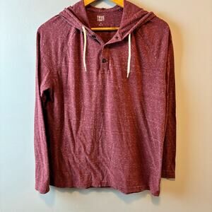 Mens True Craft Henley Hoodie Small